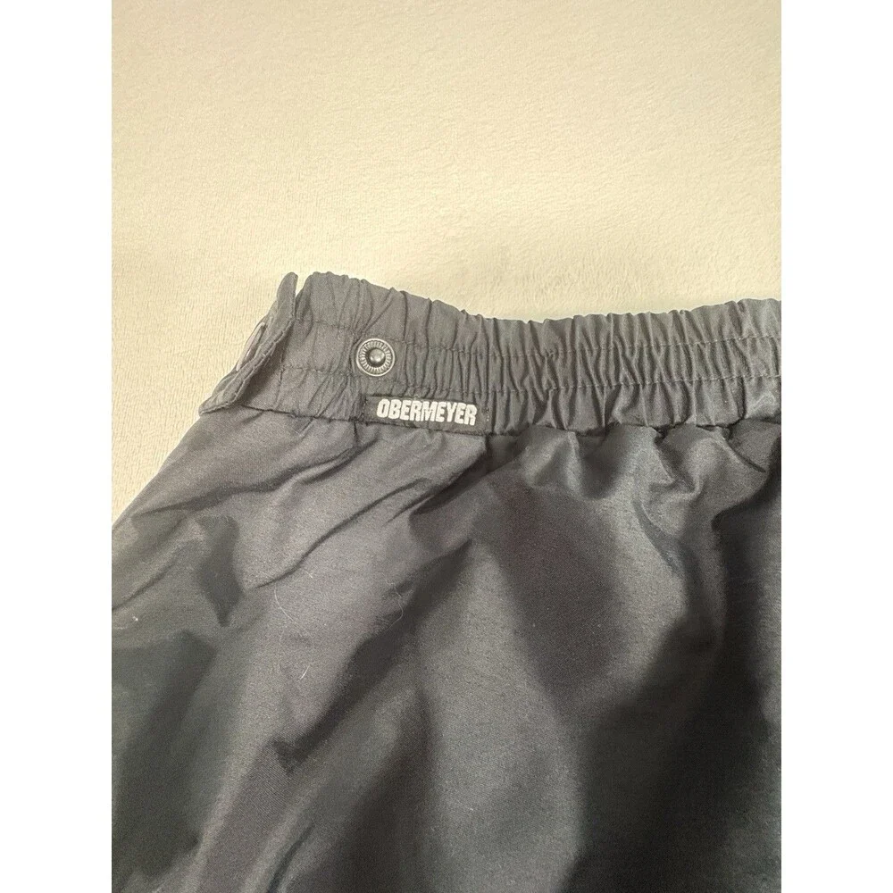 Obermeyer Size Large Tundra Mens Insulated Ski Snow Pants Full Side Zip Black